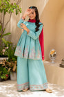 Ziva Embroidered Lawn Girls 3 Piece Peplum Dress ZIV01