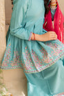 Ziva Embroidered Lawn Girls 3 Piece Peplum Dress ZIV01