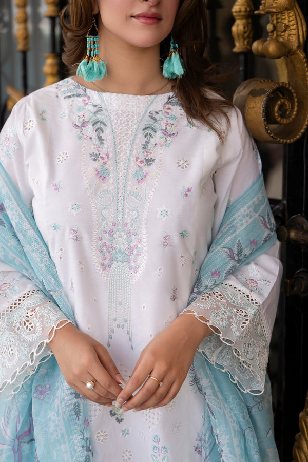 Raniya H Embroidered Cotton 3 Piece Suit RAH20