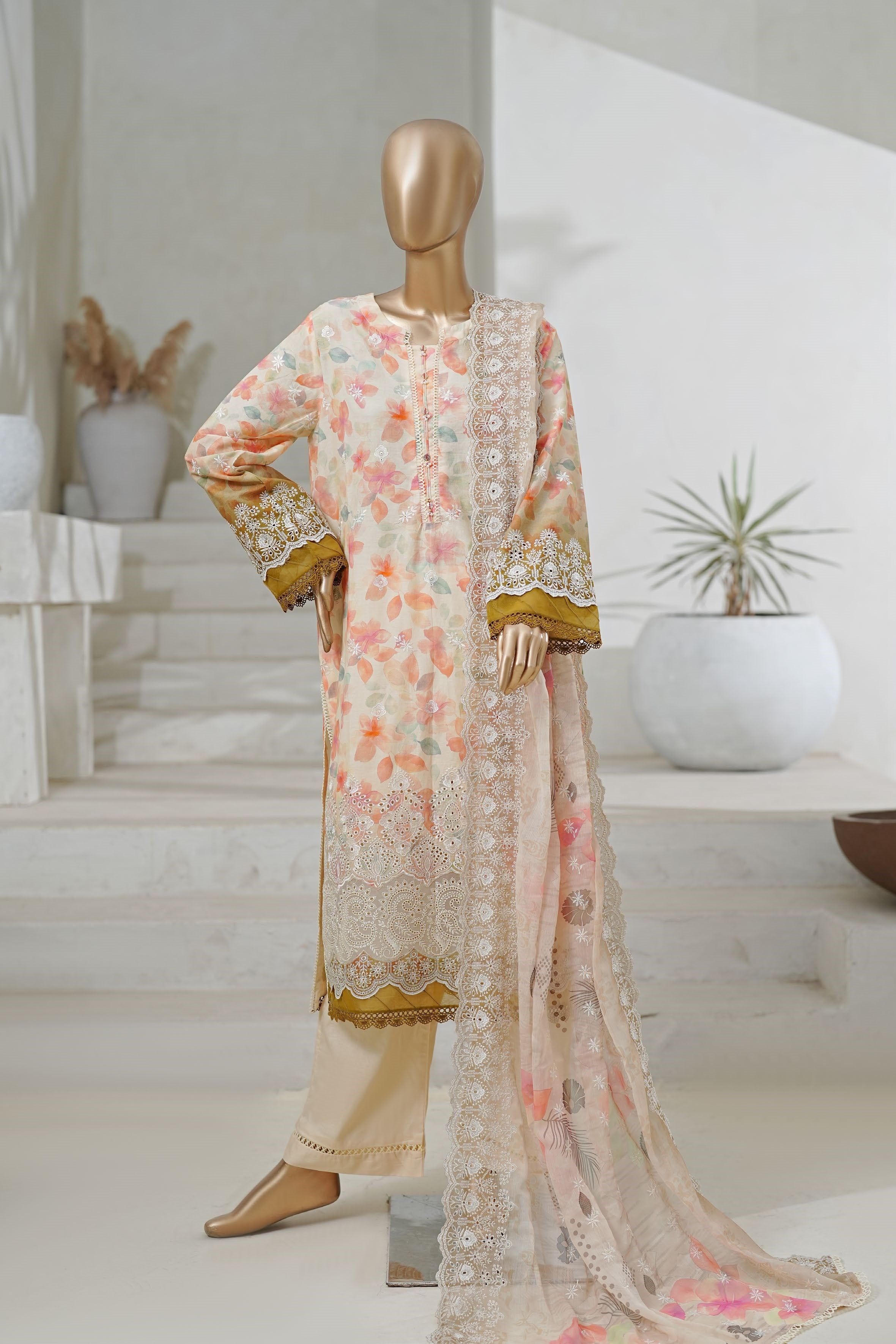Sada Bahar Chikankari Lawn 3 Piece Suit SBA213