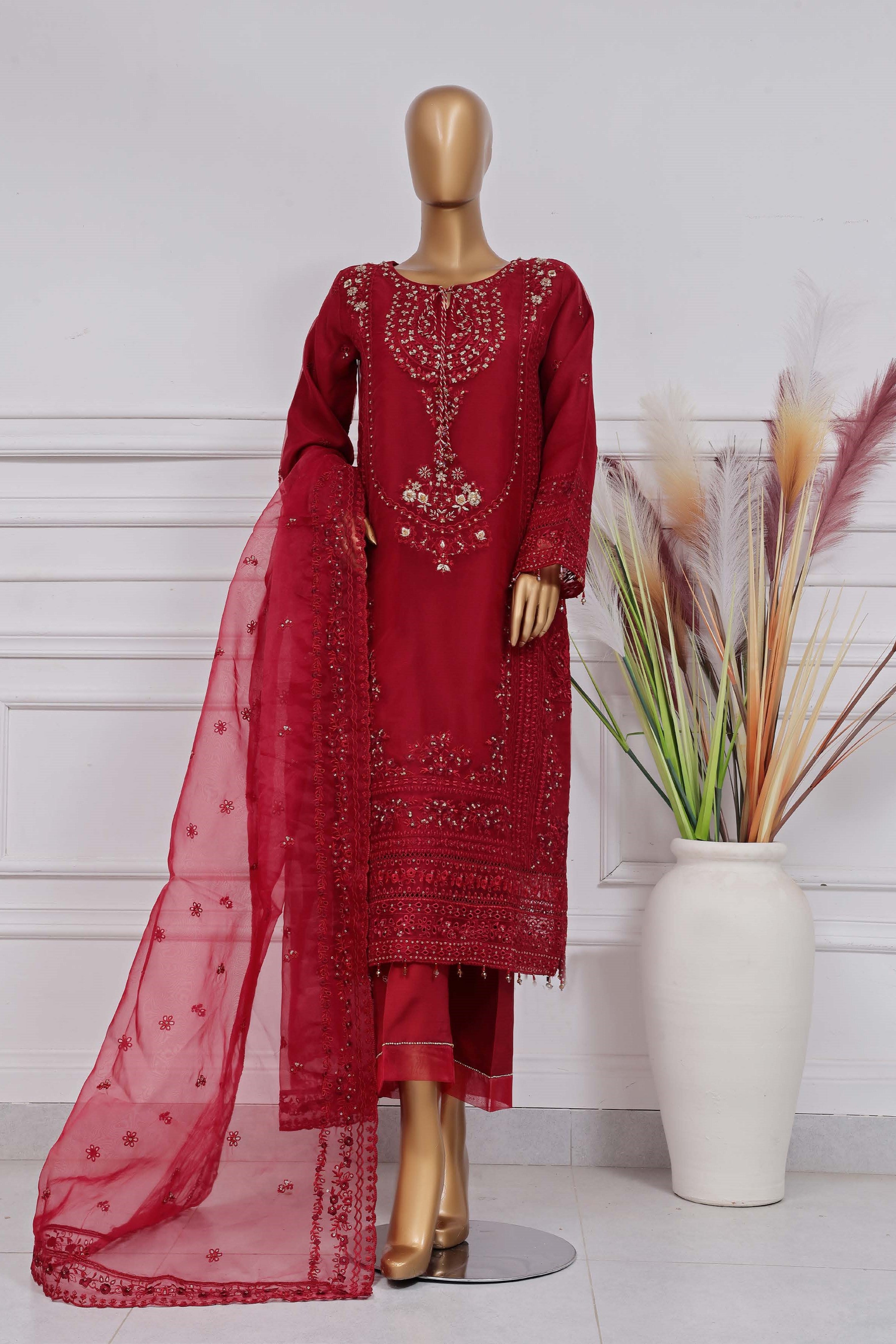 Sada Bahar Embellished Organza Party Wear SBA201