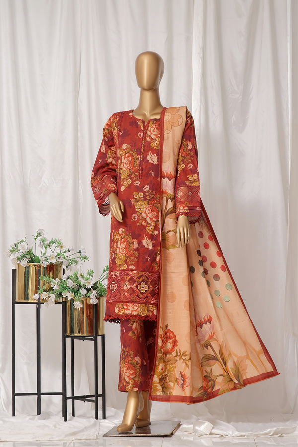 Sada Bahar Embroidered Khaddar 3 Piece Suit SBA148