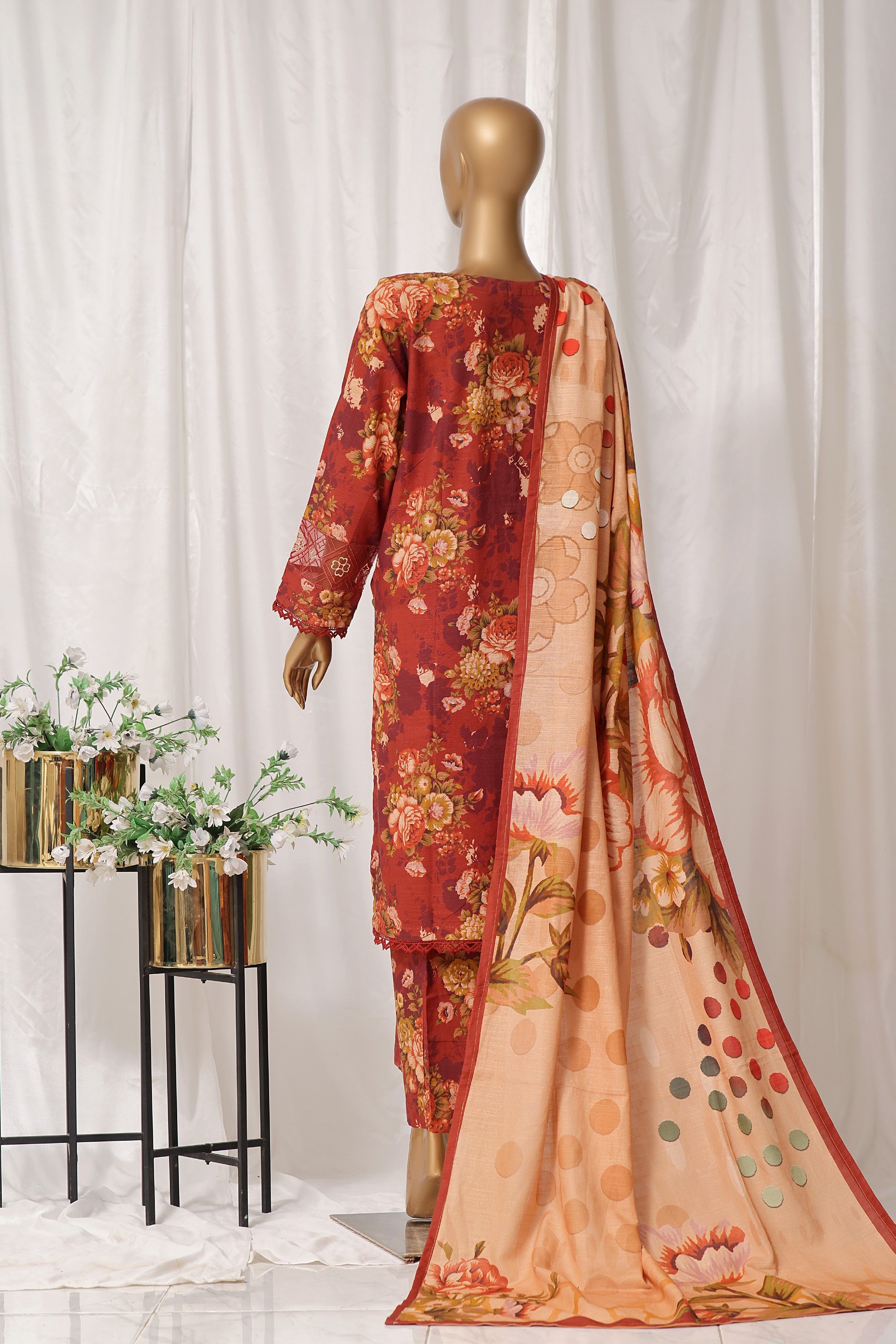 Sada Bahar Embroidered Khaddar 3 Piece Suit SBA148