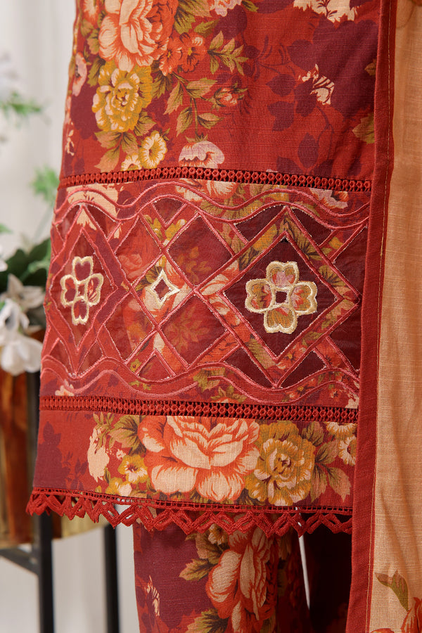 Sada Bahar Embroidered Khaddar 3 Piece Suit SBA148