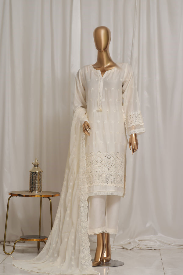 Sada Bahar Chikankari Embroidered Viscose 3 Piece Suit SBA142