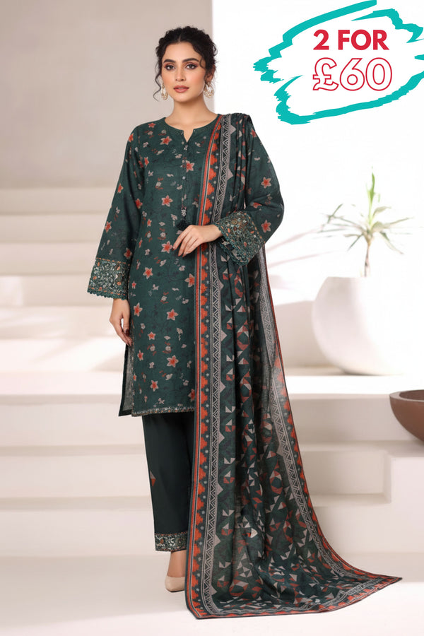 Sada Bahar Khaddar 3 Piece Suit SBA241