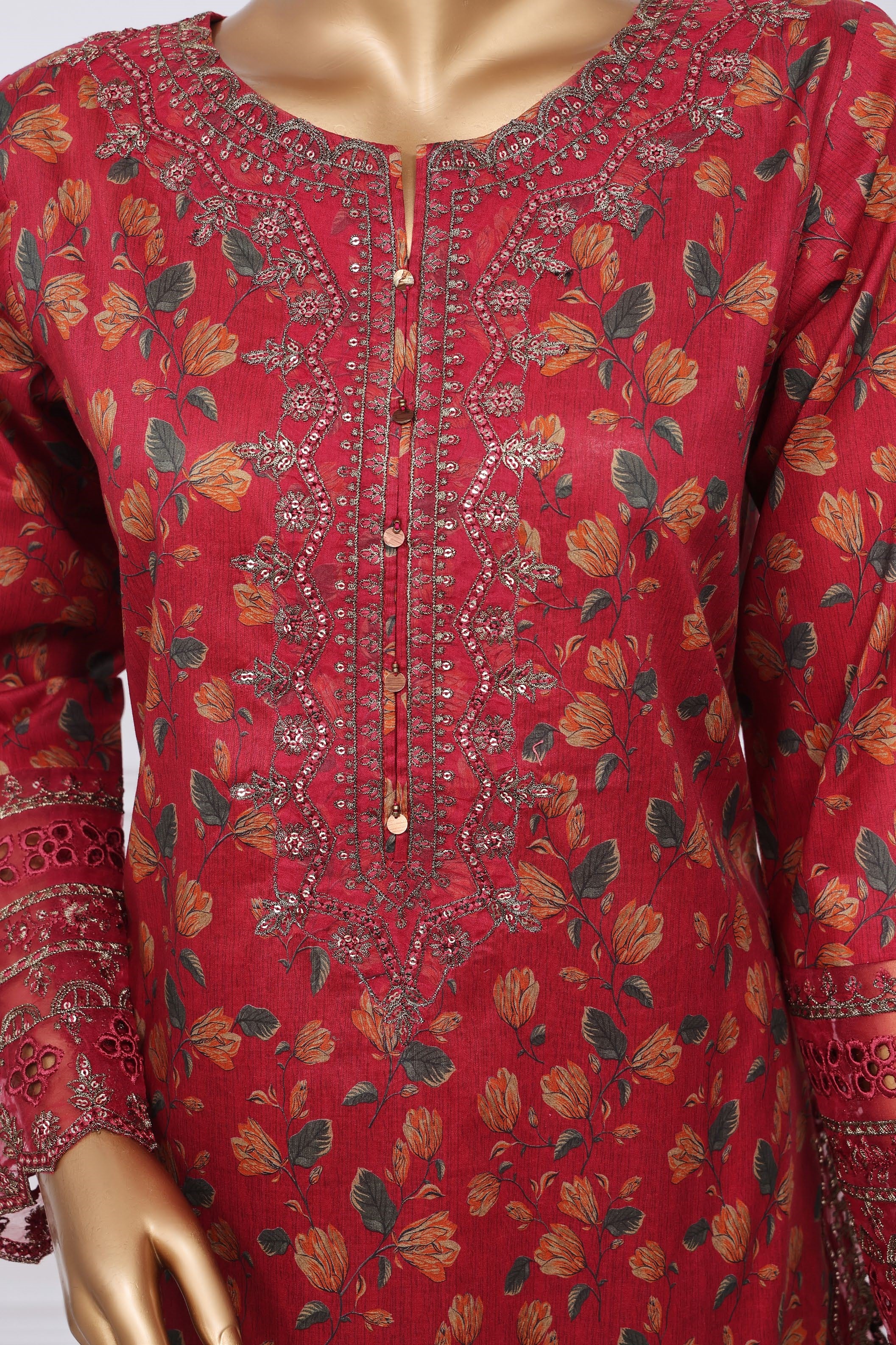 Sada Bahar Embroidered Lawn Short Shirt Palazzo Suit SBA165