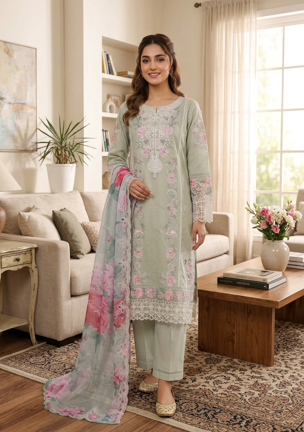 Sada Bahar Luxury Lawn 3 Piece Suit SBA253