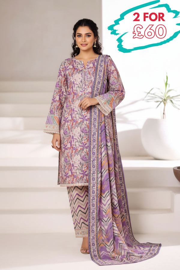 Sada Bahar Khaddar 3 Piece Suit SBA242