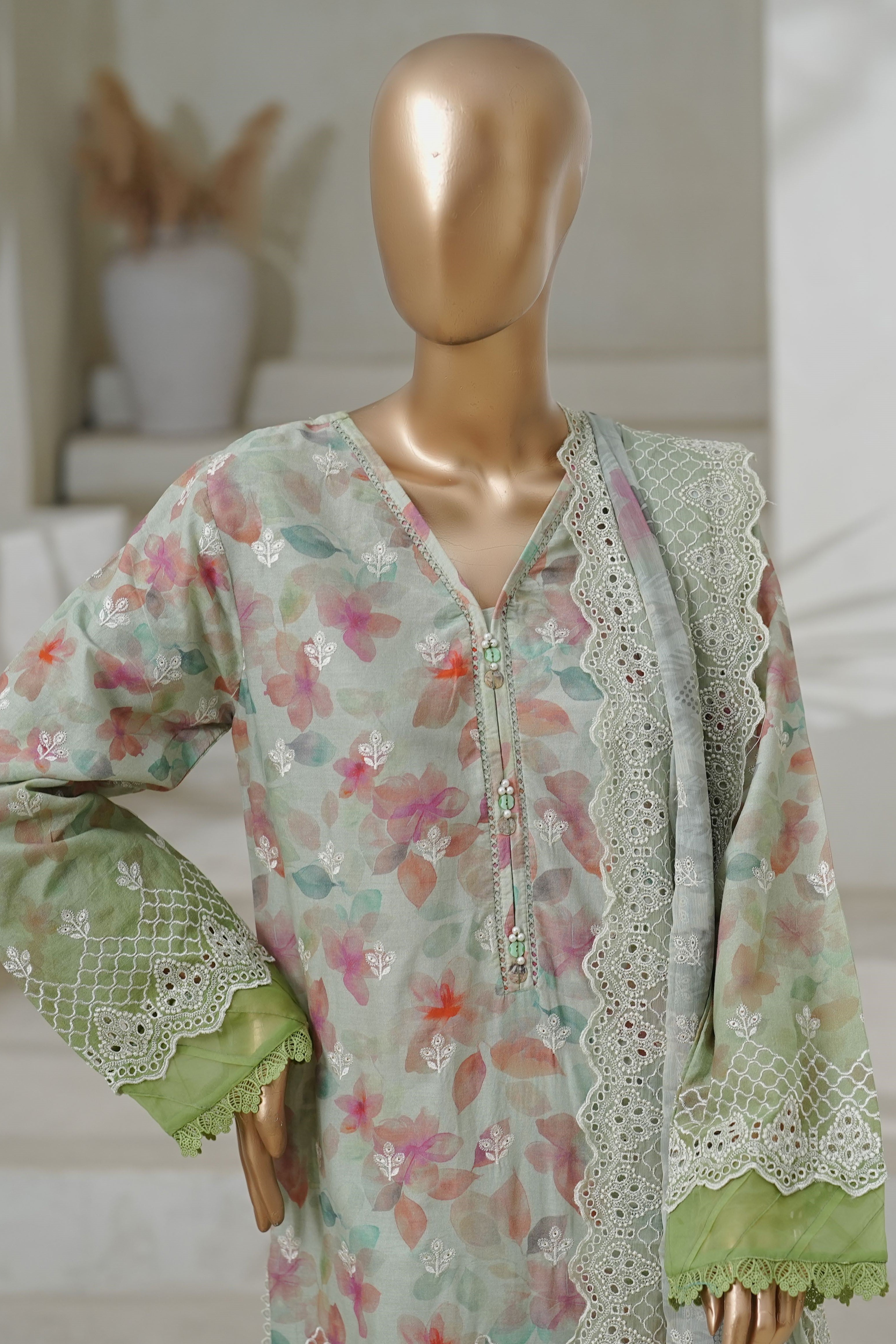 Sada Bahar Chikankari Lawn 3 Piece Suit SBA212