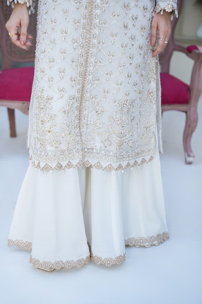 Sajni Embellished Organza Wedding Wear Sharara SAJ20