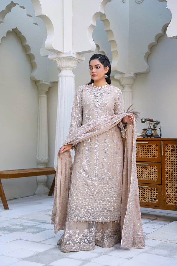 Sajni Embellished Chiffon Wedding Wear Sharara SAJ17
