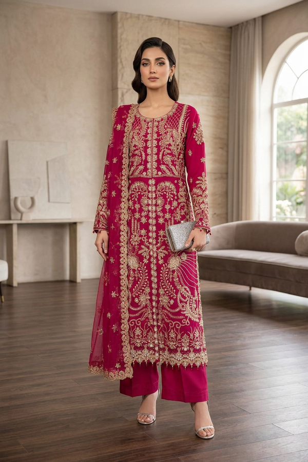 Sajni Embellished Organza Wedding Wear SAJ23