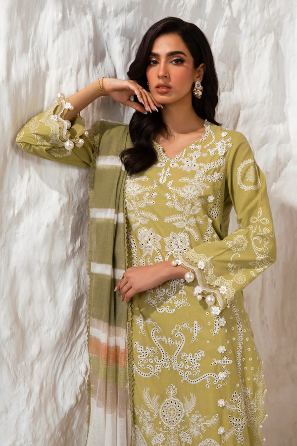 Sana Safinaz Muzlin 15A Embroidered Lawn 3 Piece Suit SAN342