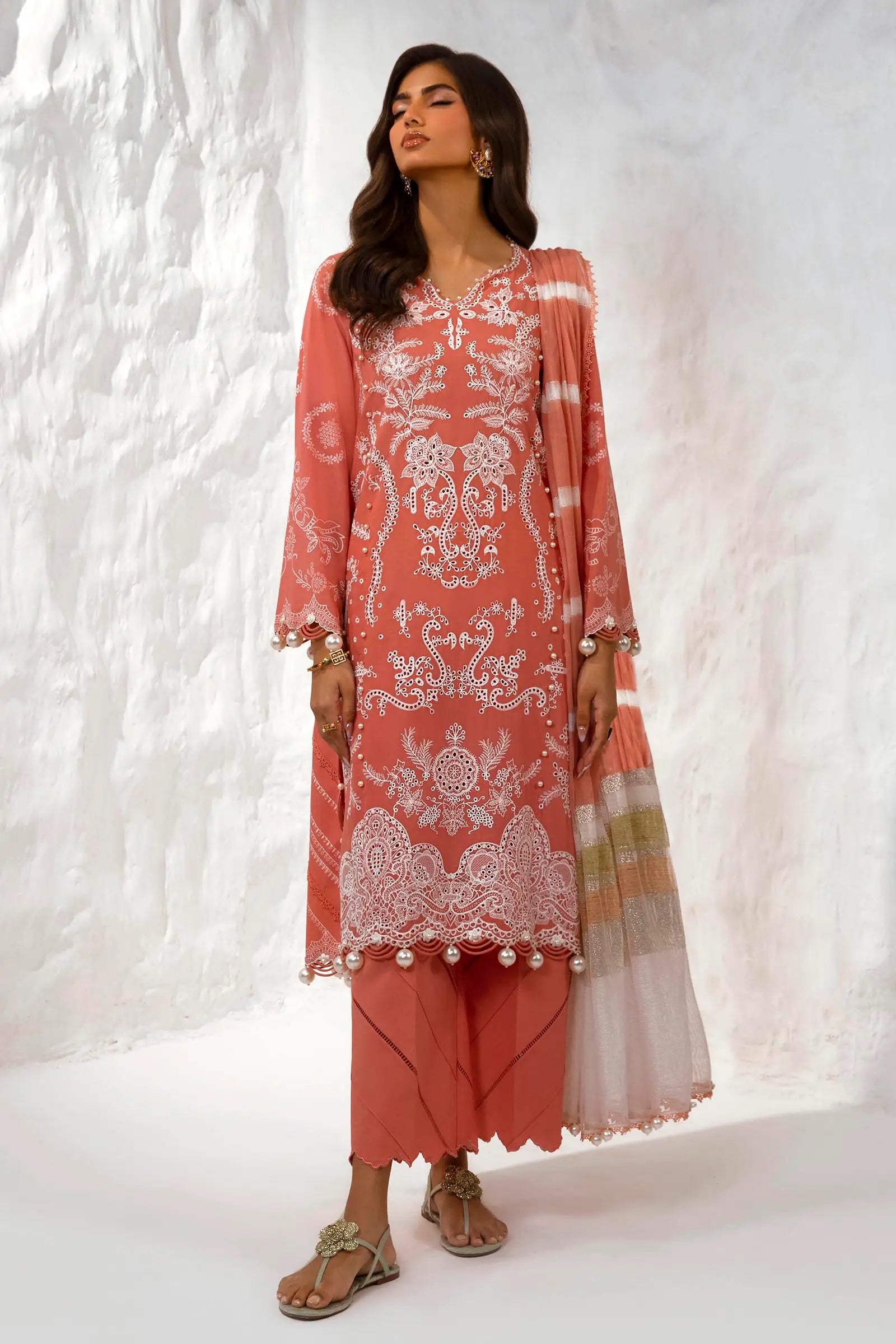 Sana Safinaz Muzlin 15B Embroidered Lawn 3 Piece Suit SAN343