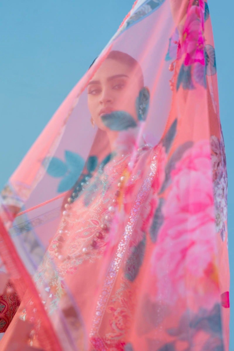 Sana Safinaz Muzlin 18B Embroidered Lawn 3 Piece Suit SAN298