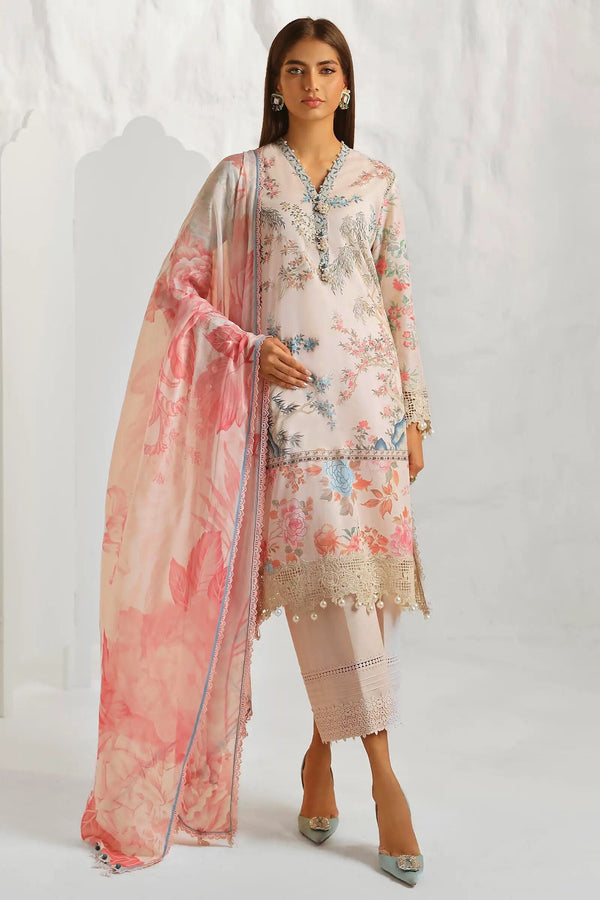Sana Safinaz Muzlin 1A Embroidered Lawn 3 Piece Suit SAN336