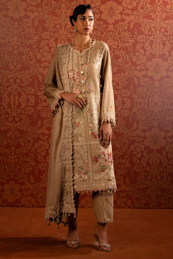 Sana Safinaz Muzlin 3A Embroidered Khaddar 3 Piece Suit SAN322