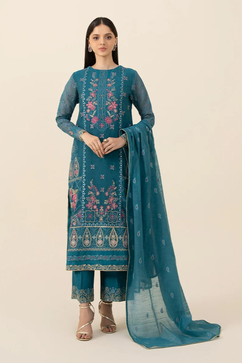 Sapphire Embroidered Khaddi Net 3 Piece Suit SAP195