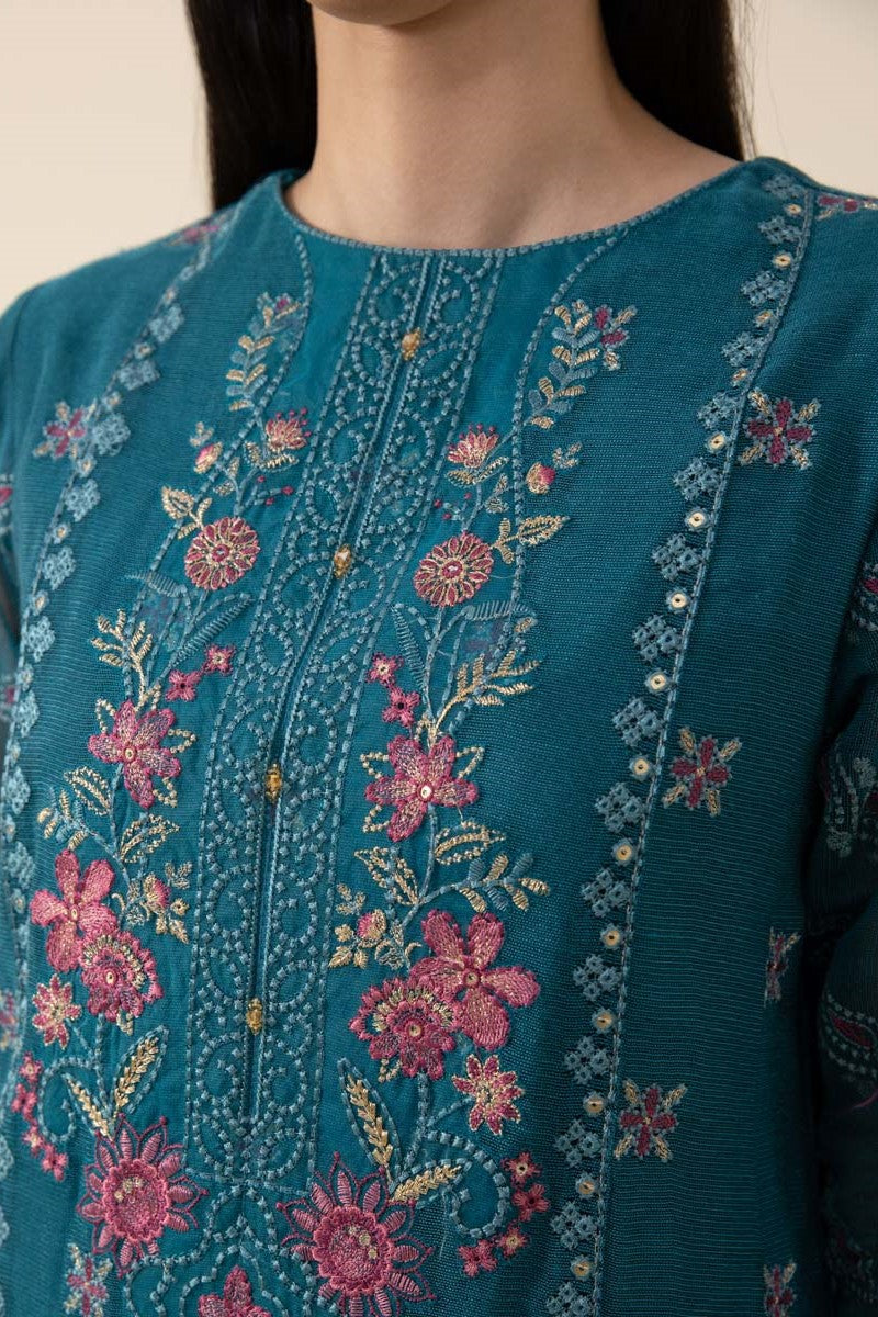 Sapphire Embroidered Khaddi Net 3 Piece Suit SAP195