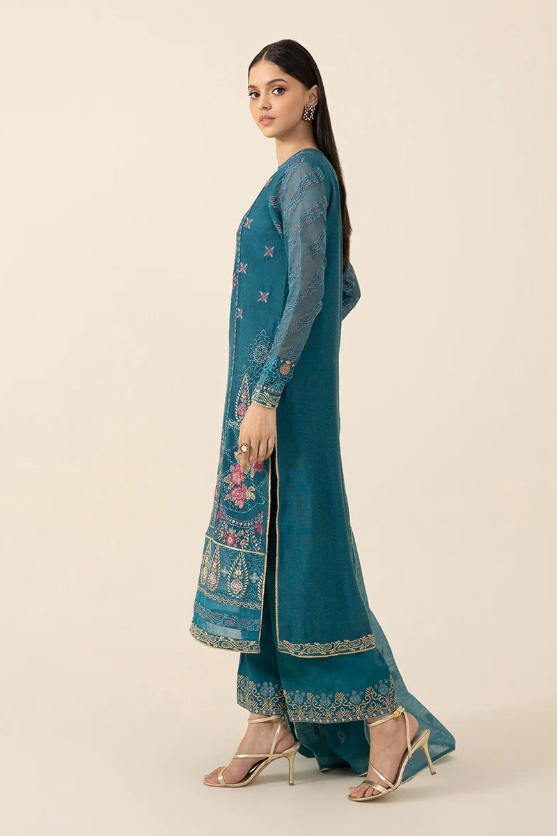 Sapphire Embroidered Khaddi Net 3 Piece Suit SAP195