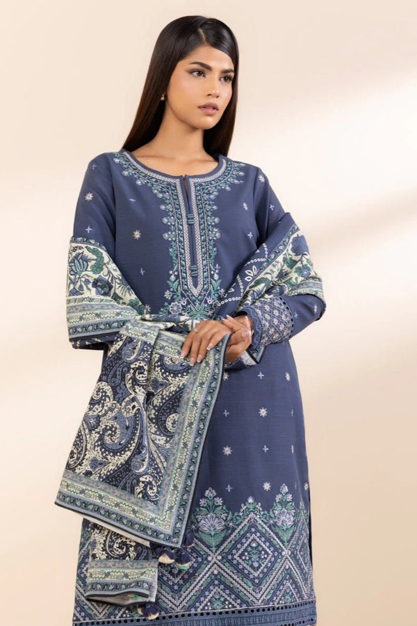 Sapphire Embroidered Khaddar 3 Piece Suit SAP209