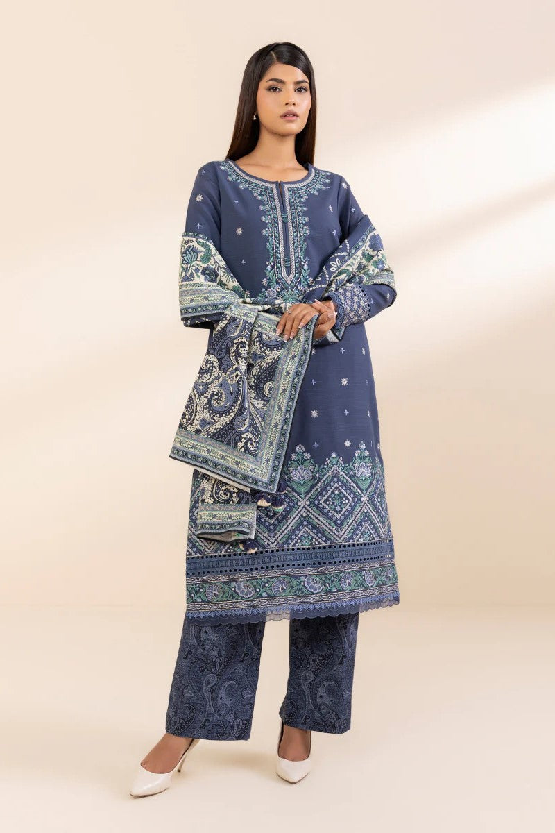 Sapphire Embroidered Khaddar 3 Piece Suit SAP209