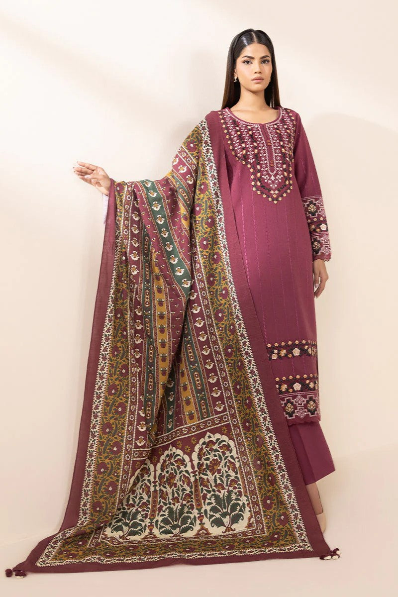 Sapphire Embroidered Karandi 3 Piece Suit SAP210