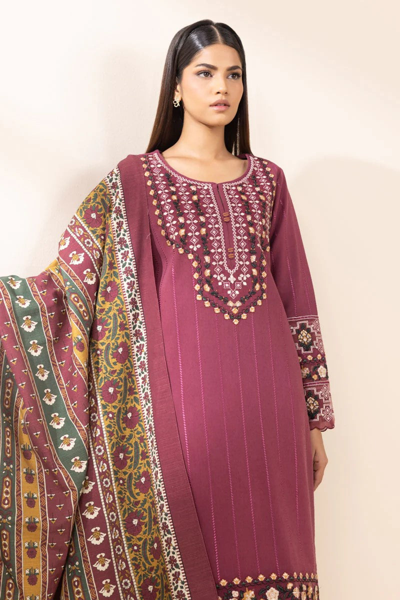 Sapphire Embroidered Karandi 3 Piece Suit SAP210