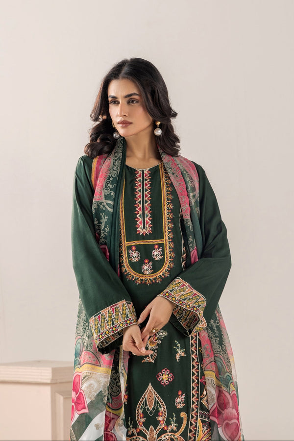 Traditional Threads Embroidered Linen 3 Piece Sharara TRA29