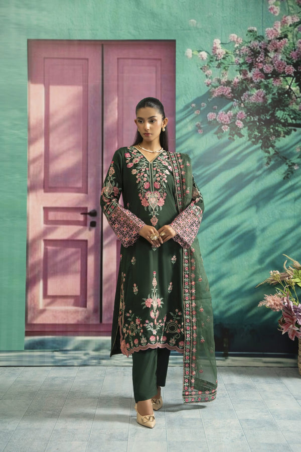 Traditional Threads Embroidered Viscose 3 Piece Suit TRA24