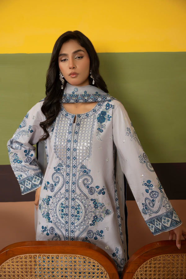 Traditional Threads Embroidered Viscose 3 Piece Sharara TRA27