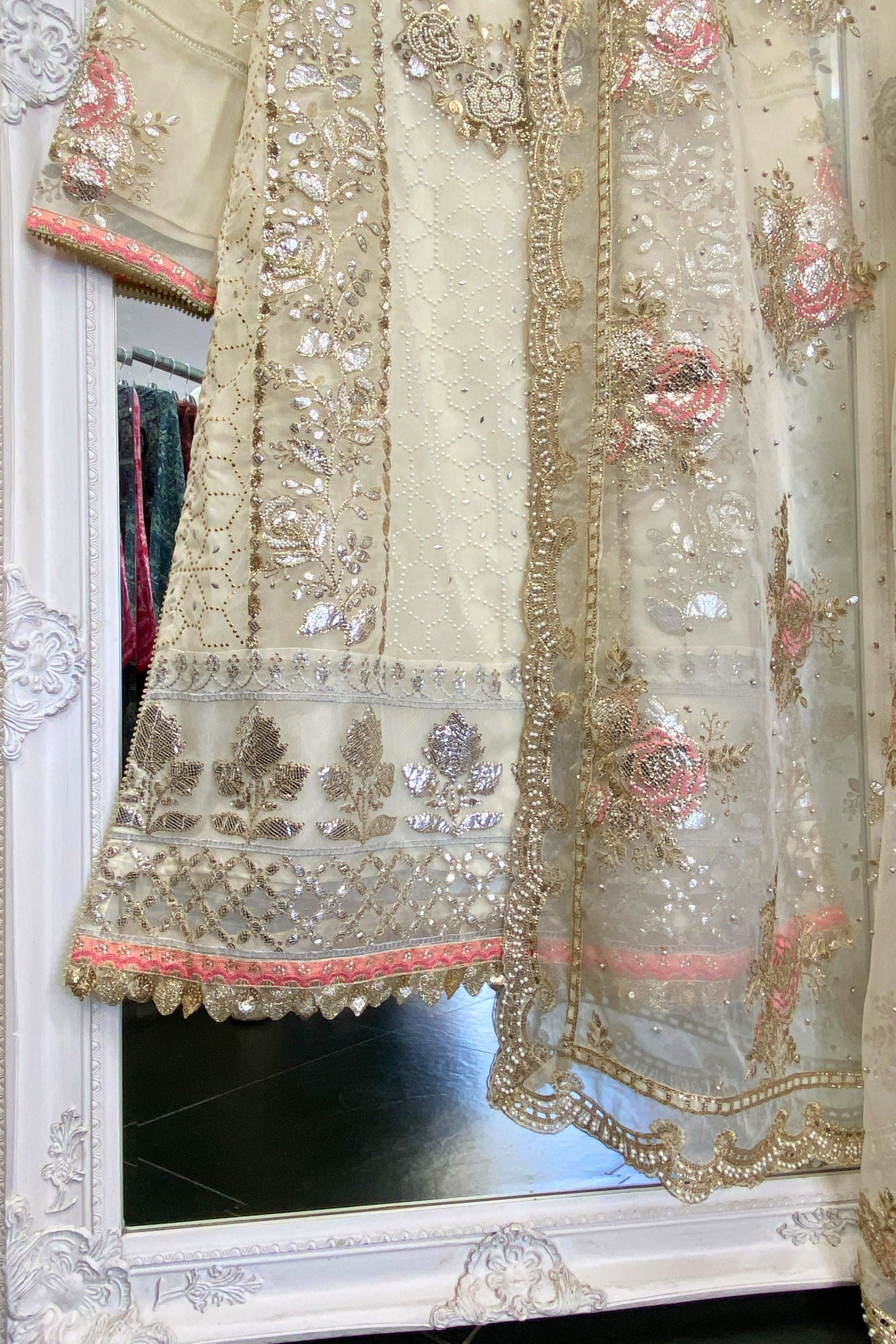 Sajni Embellished Organza Wedding Wear A Line Sharara Suit SAJ15