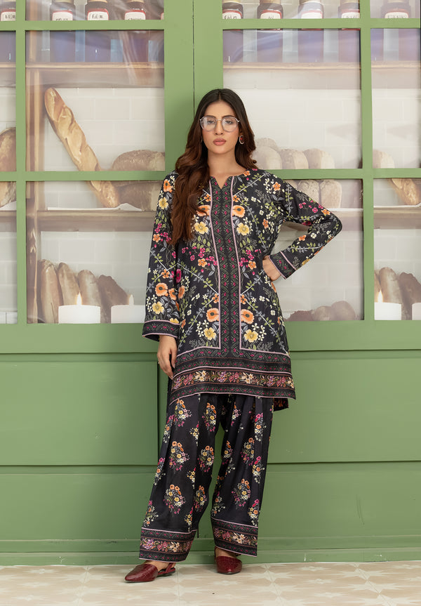 Wardah Uzair Cotton Silk Farshi Shalwar Co-Ord Set WAR59