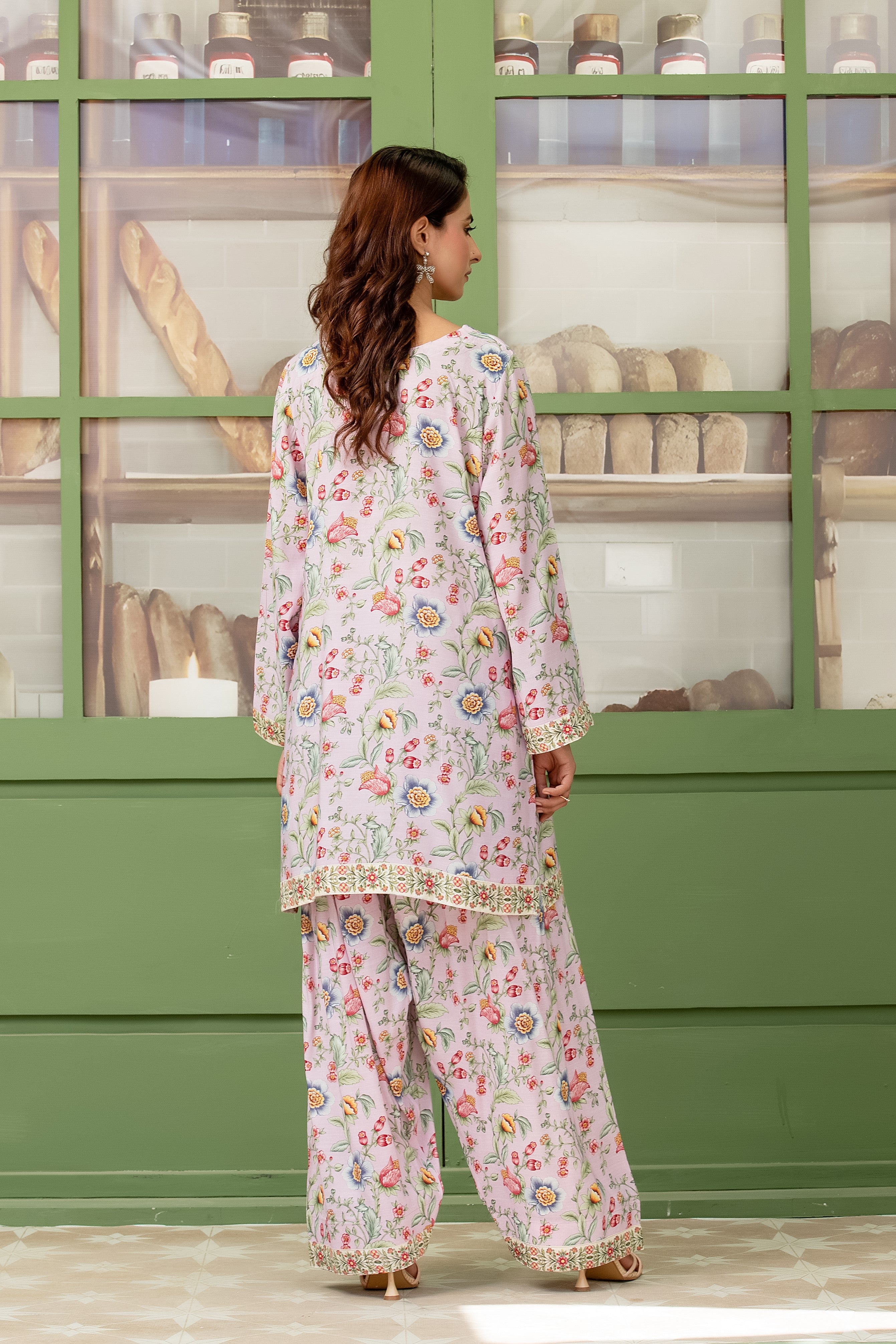 Wardah Uzair Cotton Silk Farshi Shalwar Co-Ord Set WAR57