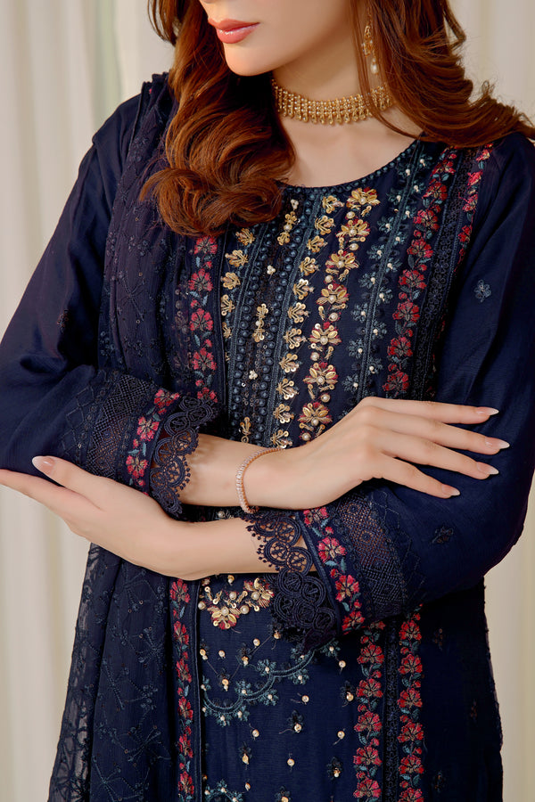 Wardah Uzair Embellished Chiffon Kehkashan Wedding Wear WAR35