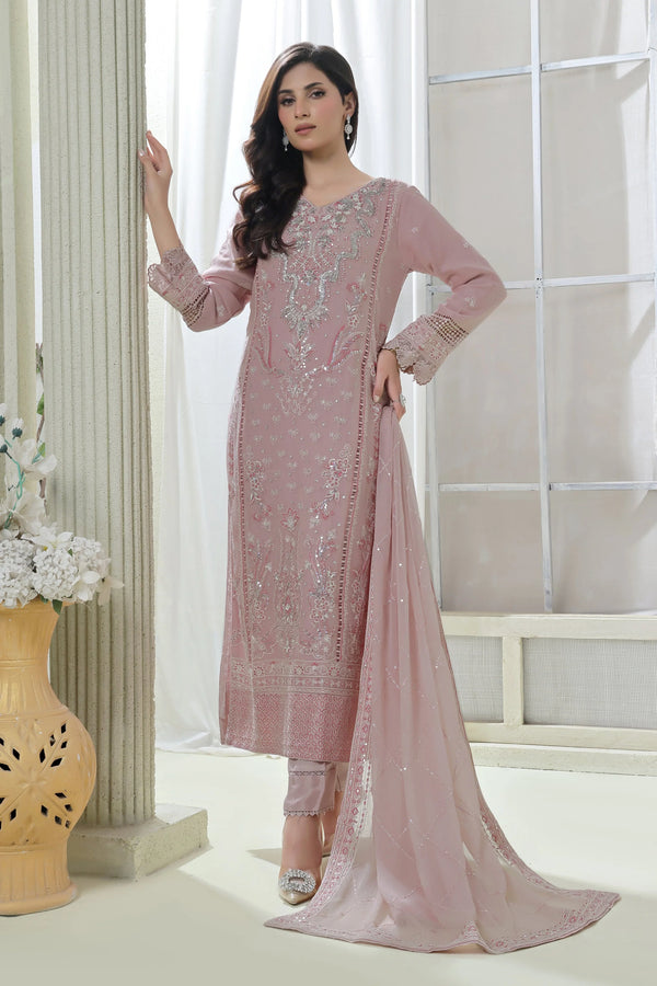 Wardah Uzair Embellished Chiffon Lustre Wedding Wear WAR50