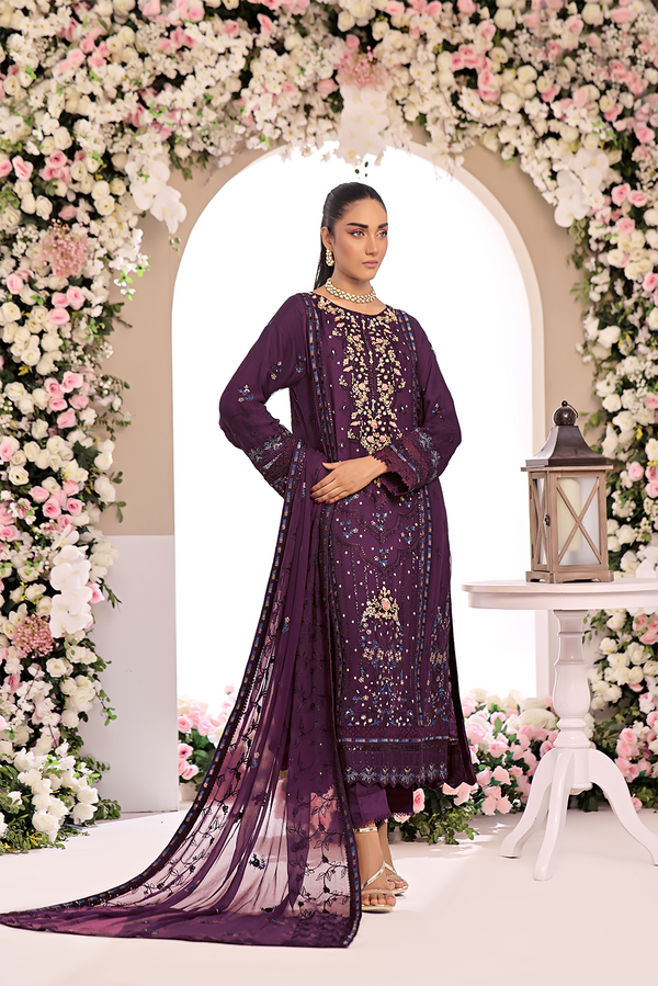 Wardah Uzair Embellished Chiffon Sheen Wedding Wear WAR39