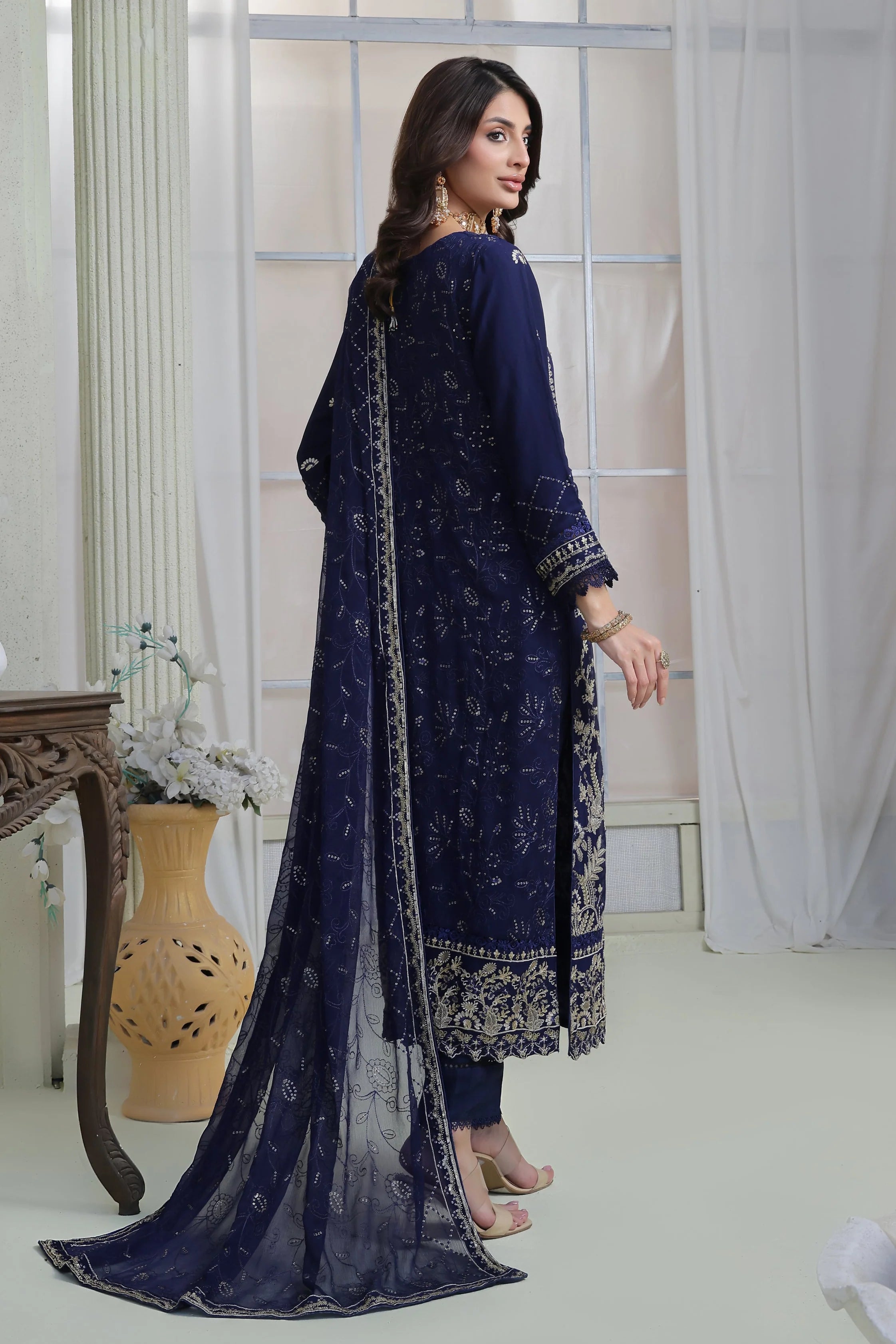 Wardah Uzair Embellished Chiffon Revel Wedding Wear WAR51