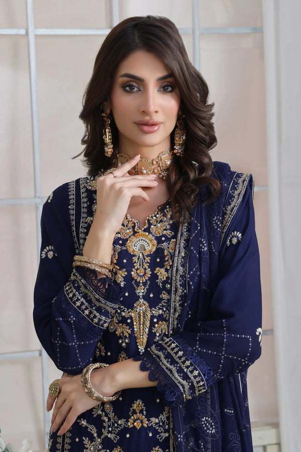 Wardah Uzair Embellished Chiffon Revel Wedding Wear WAR51