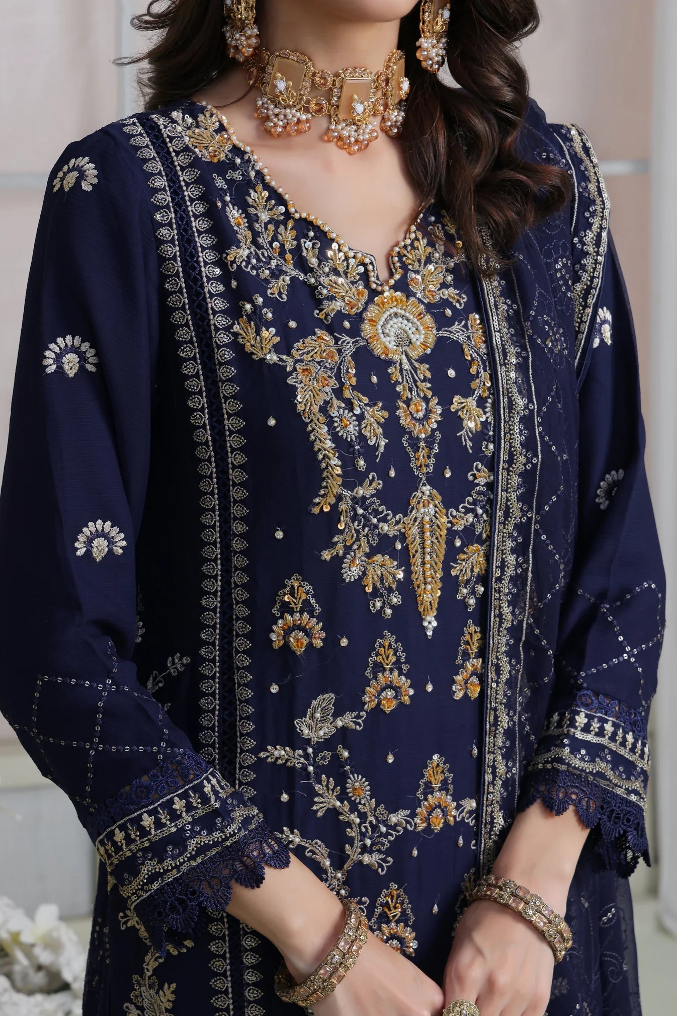 Wardah Uzair Embellished Chiffon Revel Wedding Wear WAR51