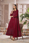 Wardah Uzair Embroidered Chiffon Maxi Dress WAR56