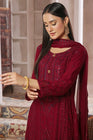Wardah Uzair Embroidered Chiffon Maxi Dress WAR56