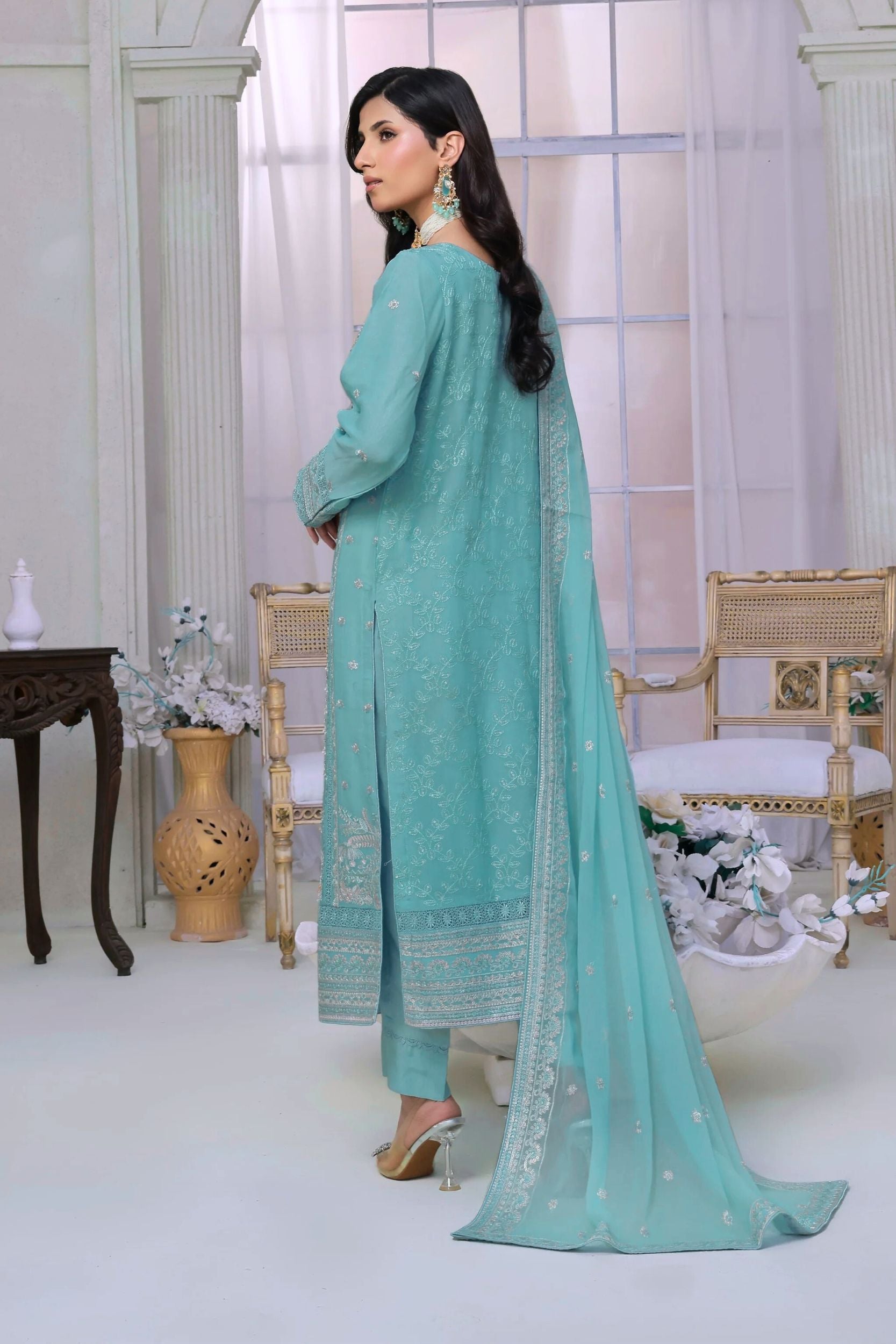 Wardah Uzair Embellished Chiffon Opulence Wedding Wear WAR53