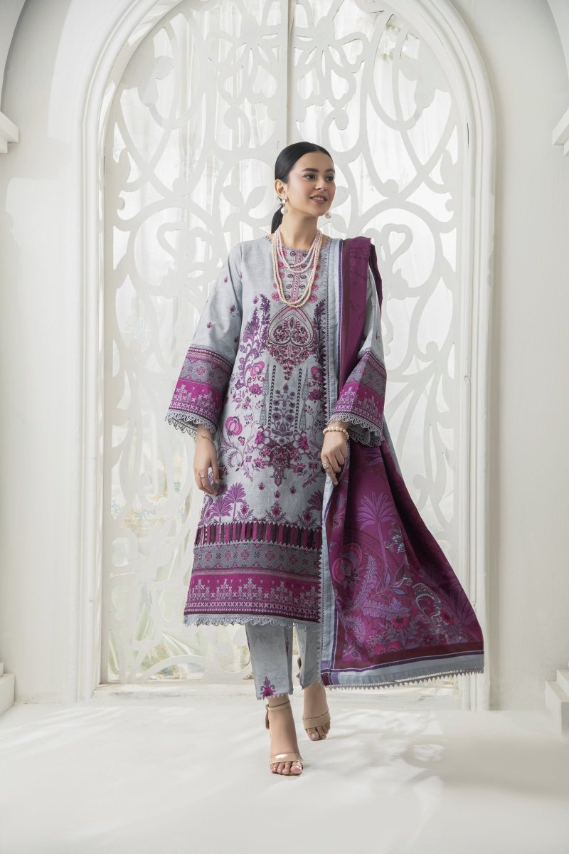Amal Embroidered Outer - Coal