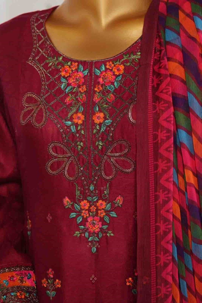 Bin Saeed Embroidered Jacquard Frock BIN187 - Designer dhaage