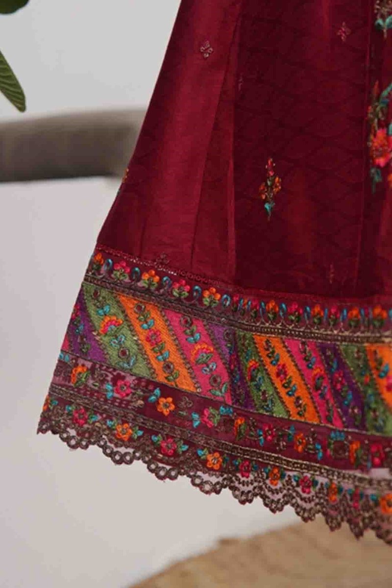 Bin Saeed Embroidered Jacquard Frock BIN187 - Designer dhaage