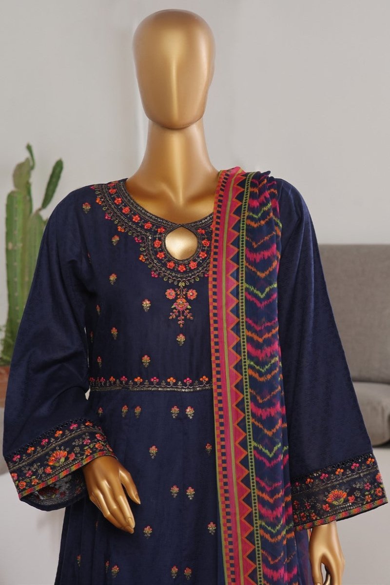 Bin Saeed Embroidered Jacquard Frock BIN188 - Designer dhaage