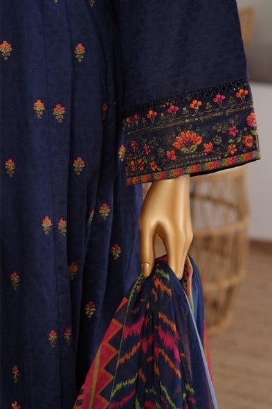 Bin Saeed Embroidered Jacquard Frock BIN188 - Designer dhaage