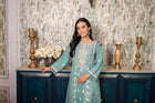 Embellished Chiffon Wedding Wear A - line Maxi Dress SEL03 - Designer dhaage